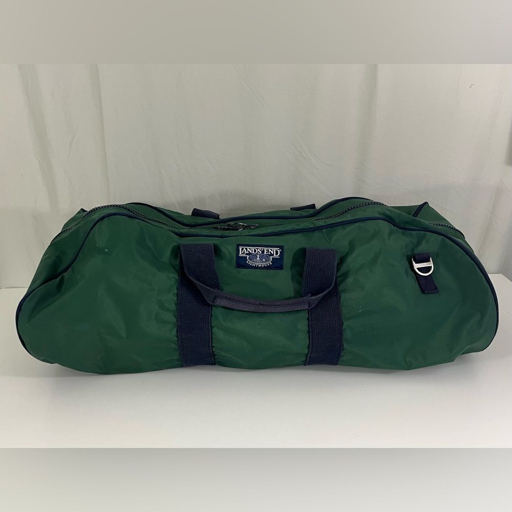 90’s Lands' End Forest Green Duffel Bag